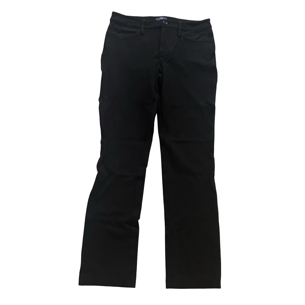 NYDJ Women's Size 4 Black Straight Leg Pants Stretchy Pockets Capsule